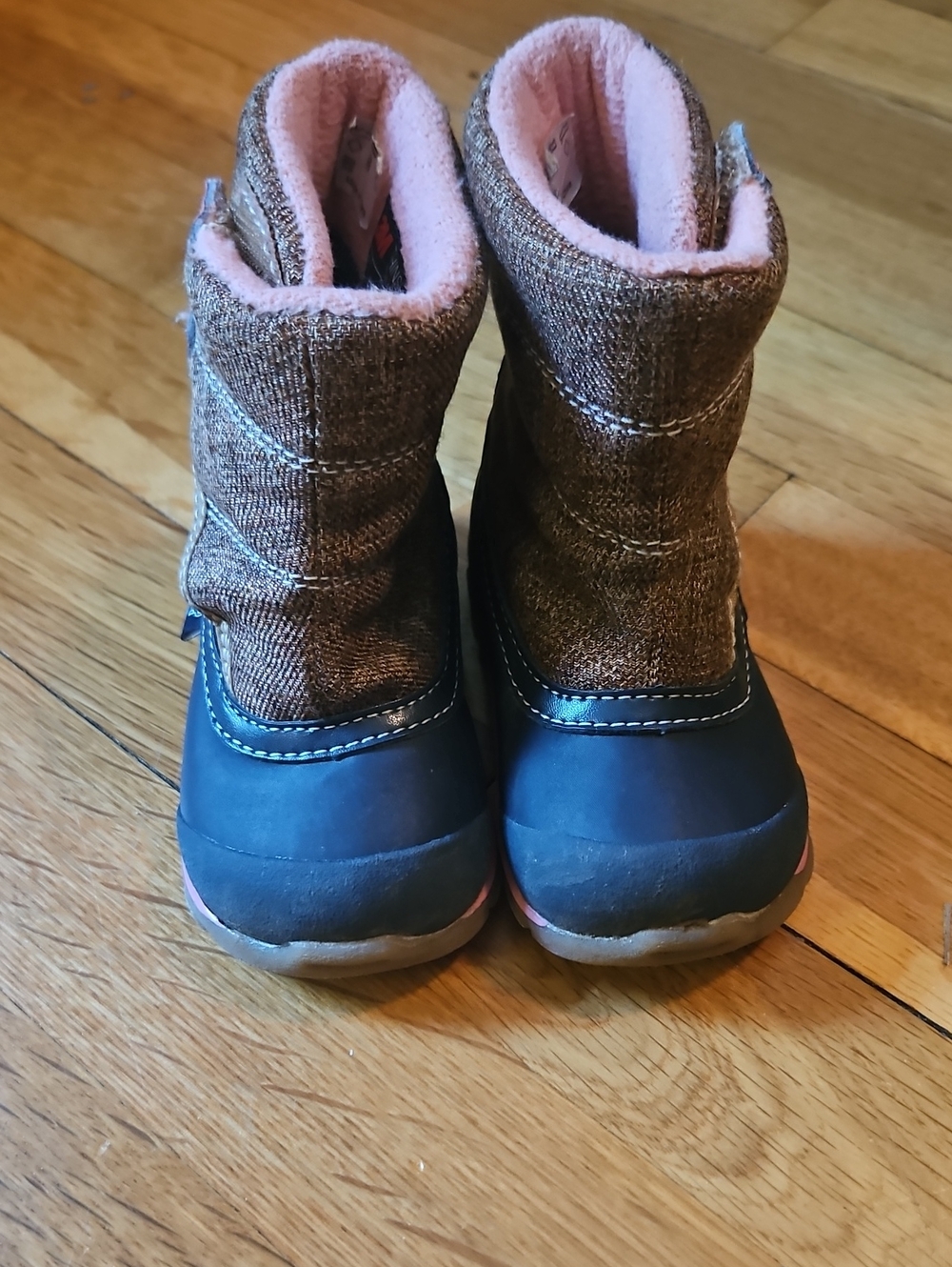 See Kai Run Brown and Pink Kids Winter Boots